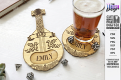 Personalized Dice Coaster Laser Cut | RPG | Cup Coaster |CNC Product Image 1