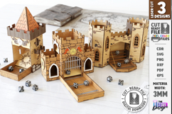 Dice Tower Laser Cut Bundle | Tabletop Gaming Castle | CNC Product Image 1