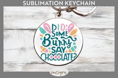 Did Bunny Say Chocolate v1 Round Keychain Sublimation Product Image 1