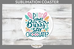 Did Bunny Say Chocolate v1 Round Coaster Sublimation Product Image 1