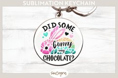 Did Bunny Say Chocolate v2 Round Keychain Sublimation Product Image 1