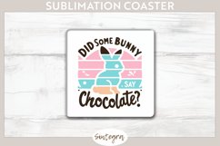 Did Bunny Say Chocolate v3 Square Coaster Sublimation Product Image 1