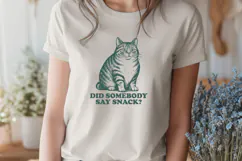 Did Somebody Say Snack Cat SVG PNG, Funny Fat Cat Clipart Product Image 2