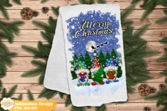 Christmas Kitchen Towel Sublimation,Gnomes Kitchen Towel Png Product Image 1