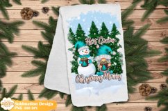 Christmas Kitchen Towel Sublimation,Winter Kitchen Towel Png Product Image 1