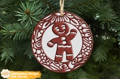 3D Christmas Ornament Sublimation Bundle, Winter Ornament Product Image 11