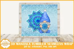3D Gnome Tumbler Sublimation, 20 oz Mandala Tumbler Wrap Product Image 2