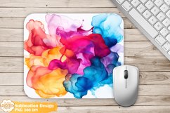 Alcohol Ink Mouse Pad Sublimation, Colorful Mouse Pad Png Product Image 1
