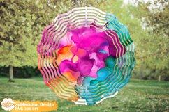 Alchohol Ink Wind Spinner Sublimation, Colorful Wind Spinner Product Image 1