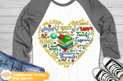 Best Teacher Quote Sublimation, Affirmation Png Clipart Product Image 1