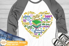 Books Flowers Quote Sublimation, Affirmation Png Clipart Product Image 1