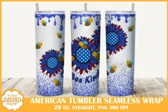 Bee Tumbler Sublimation, 20 oz American Tumbler Wrap Product Image 1