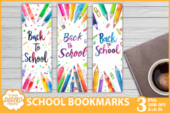 Cute School Bookmark Sublimation Png, Back To School Png Product Image 1