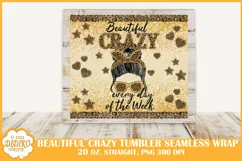 Messy Bun Tumbler Sublimation, 20 oz Tumbler Beautiful Crazy Product Image 2