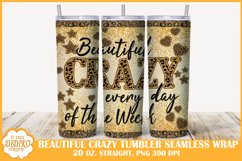 Beautiful Crazy Tumbler Sublimation, 20 oz Tumbler Leopard Product Image 1