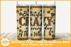 Beautiful Crazy Tumbler Sublimation, 20 oz Tumbler Leopard Product Image 1