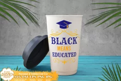 Black Woman Graduation SVG, Black and Educated, Sorority Png Product Image 2