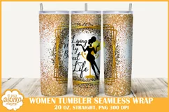 Women Tumbler Sublimation, 20 oz Afro Tumbler Wrap Png Product Image 1