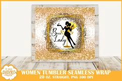 Boss Lady Tumbler Sublimation, 20 oz Afro Tumbler Wrap Png Product Image 2