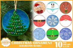 3D Christmas Ornament Bundle Sublimation Png,Winter Ornament Product Image 1