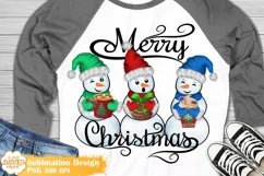 Snowman Png Sublimation, Merry Christmas Png Product Image 1