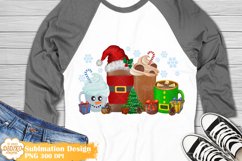 Christmas Coffee Sublimation, Holiday Latte Png Clipart Product Image 1
