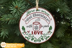 3D Christmas Ornament Sublimation Bundle, Round Ornament Png Product Image 11