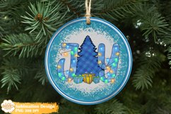 Christmas Ornament Sublimation, Turquoise Ornament Png Product Image 1