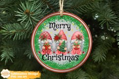 Christmas Ornament Sublimation Bundle, Gnome Ornament Png Product Image 7