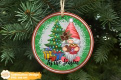 Christmas Gnome Ornament Sublimation Png, Holiday Ornament Product Image 1