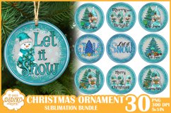 Christmas Ornament Sublimation Bundle, Gnome Ornament Png Product Image 3