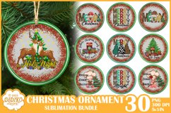 Christmas Ornament Sublimation Bundle, Gnome Ornament Png Product Image 4