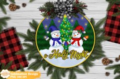 Christmas Ornament Sublimation, Snowman Ornament Bundle Png Product Image 10
