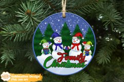 Christmas Ornament Sublimation, Snowman Ornament Bundle Png Product Image 4