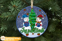Christmas Ornament Sublimation, Snowman Ornament Bundle Png Product Image 7