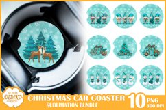 Christmas Car Coaster Bundle Sublimation, Winter Car Coaster Product Image 1