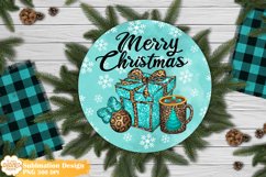 Christmas Round Sign Png Sublimation, Winter Round Sign Png Product Image 1
