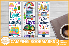 Cute Camping Bookmark Sublimation, Adventure Bookmark Png Product Image 1