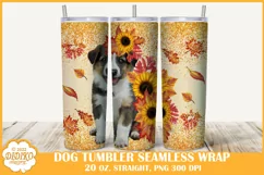 Dog Tumbler Sublimation, 20 oz Fall Tumbler Wrap Png Product Image 1