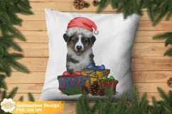 Christmas Dog Sublimation, Winter Dog Png Clipart Product Image 2