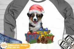 Christmas Dog Sublimation, Winter Dog Png Clipart Product Image 1