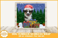 Christmas Dog Tumbler Sublimation, 20 oz Winter Tumbler Wrap Product Image 2