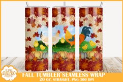 Chicken Tumbler Wrap Sublimation, 20 oz Fall Tumbler Wrap Product Image 1