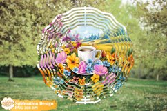 Coffee Wind Spinner Png, Farmhouse Wind Spinner Sublimation Product Image 1