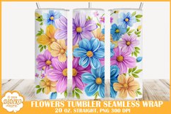 Flowers Tumbler Wrap Sublimation, 20 oz Watercolor Tumbler Product Image 1