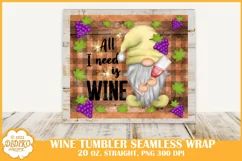 Wine Gnome Tumbler Wrap, 20 oz Tumbler Wrap Wine Png Product Image 2
