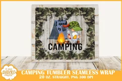 Camping Gnome Tumbler Sublimation, 20 oz Skinny Tumbler Png Product Image 2
