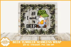 Beer Gnome Tumbler Sublimation, 20 oz Skinny Tumbler Png Product Image 2