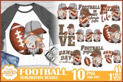 Football Gnomes Sublimation Bundle, Football Leopard Png Product Image 1