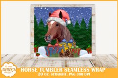 Christmas Horse Tumbler Sublimation, 20 oz Winter Tumbler Product Image 2